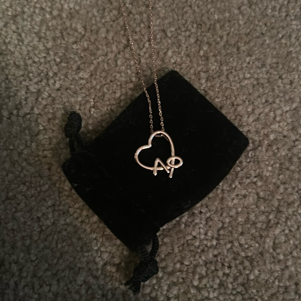 Alpha Phi Rose Gold Necklace
